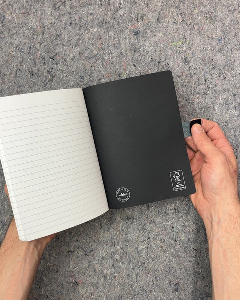 Sexy Leather Cover Black Lined Notebook