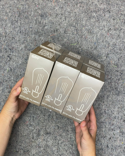 GMY ST19 LED Filament Lightbulbs, 6 Pack