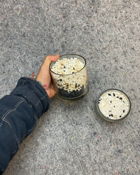 Glass Jar with Decorative Stones
