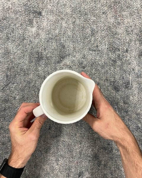 CB2 White Ceramic Pitcher