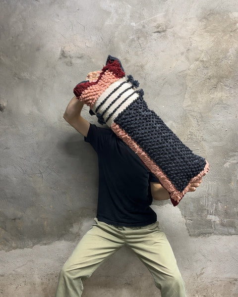 Loloi Knitted Throw Pillow, L37"