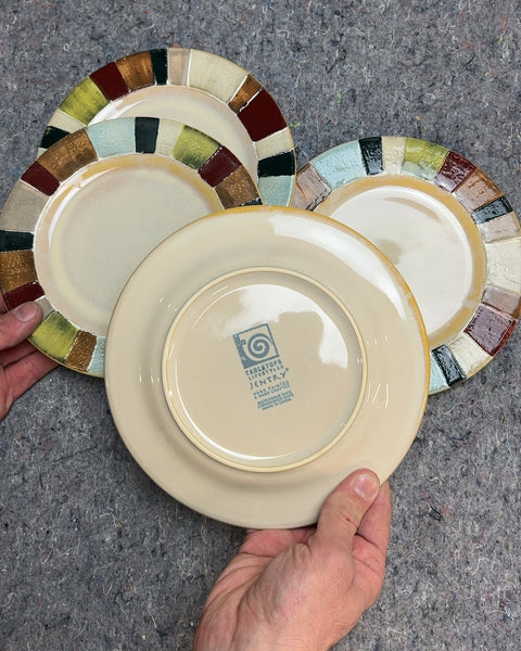 4 Collectible "Jentry" Tabletops Unlimited Dessert Plates