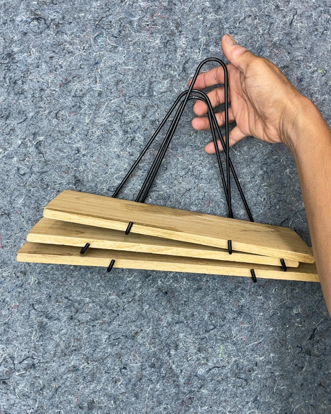 Wood and Metal Wall Shelves, 12 to 16"