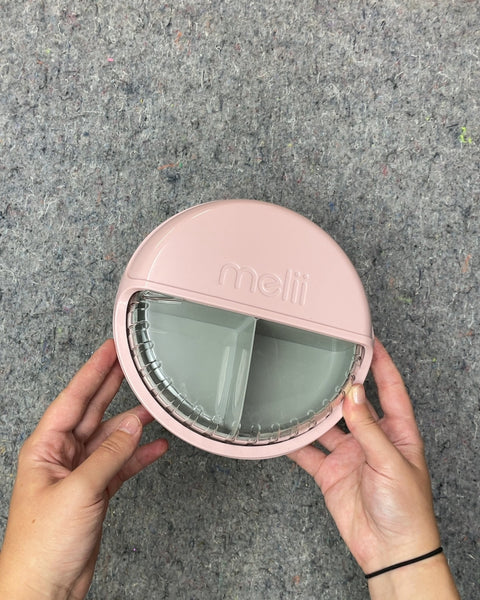 Melii Pink Round Divided Lunch Box