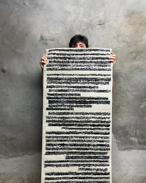 Jonathan Y Moroccan Hype Cream/Black Area Rug, 2x8 ft