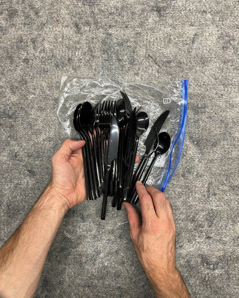 Black Stainless Steel Flatware Set