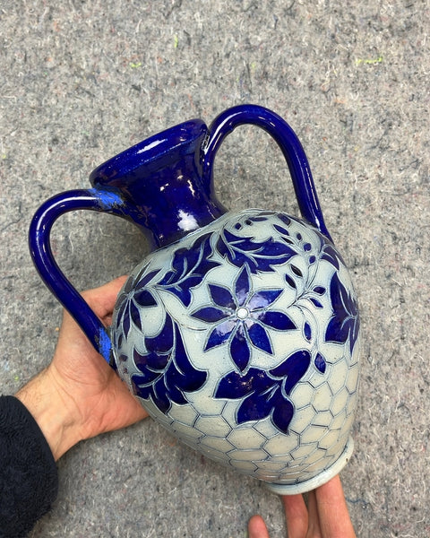 Super Pretty Floral Ceramic Pitcher, H10"
