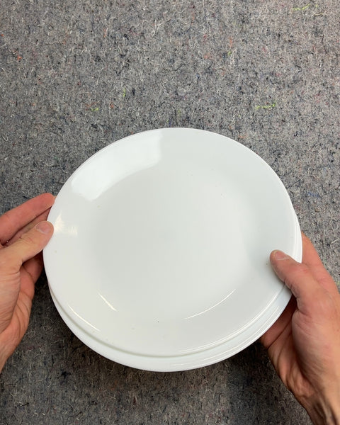 Two Corelle White Dinner Plates