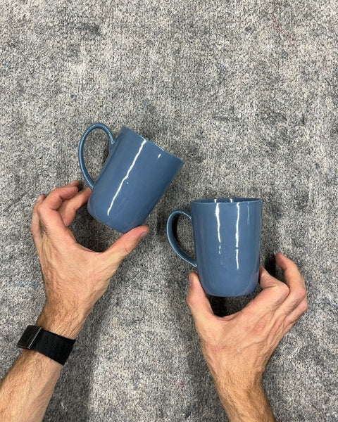Two Pretty Crate & Barrel Ceramic Coffee Mugs