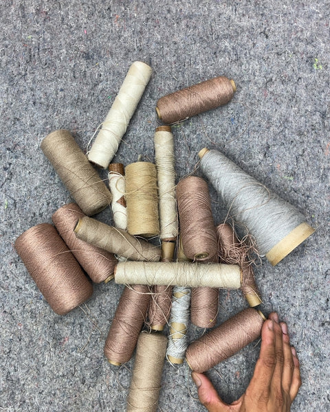 Assorted Neutral Color Thread Spools