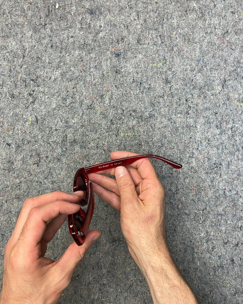 A.J. Morgan Red Oval Frame Sunglasses