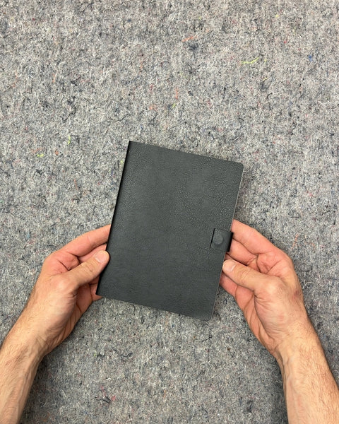 Sexy Leather Cover Black Lined Notebook