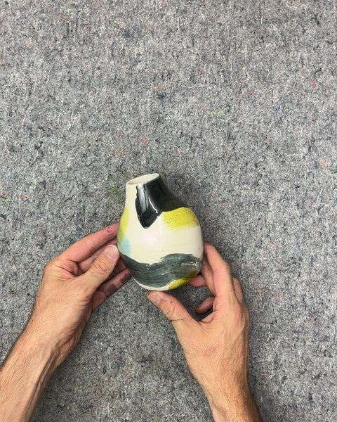 Super Cute Abstract Painted Ceramic Vase