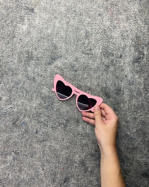 Pink Heart Shaped Sunglasses