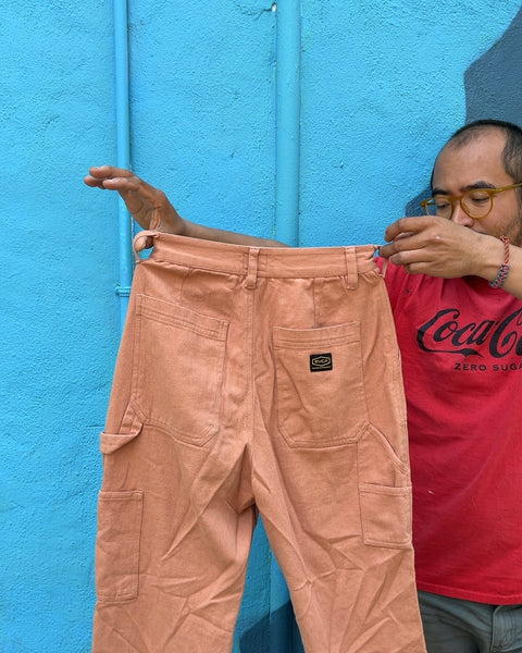 RVCA Balance of Opposites Orange Workwear Pants, Size 26