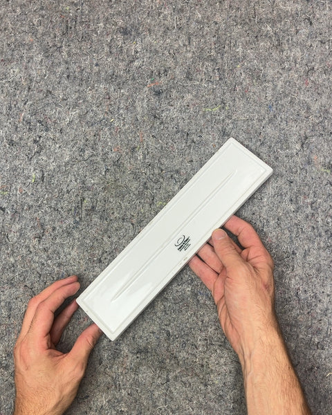 White Rectangular Ceramic Dish, 3x11"