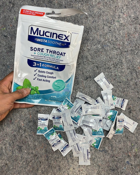 Mucinex InstaSooth Sore Throat Drops, 40 Count