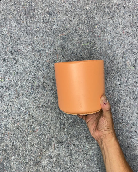 Orange Ceramic Planter Pot, 5x5"