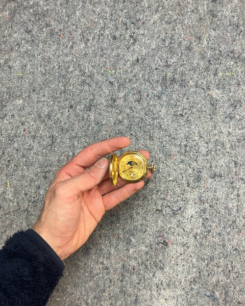 Vintage Majestron Pocket Watch with Chain, Needs A Battery