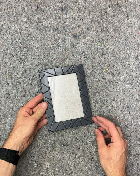 Black Geometric Pattern Photo Frame, 5x7"