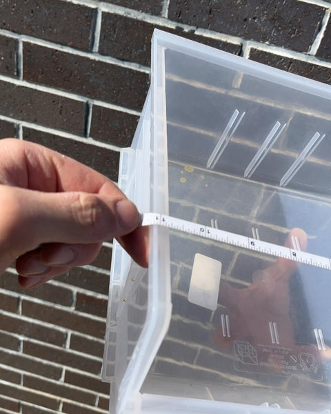 Clear Plastic Storage Bin, 11" Wide