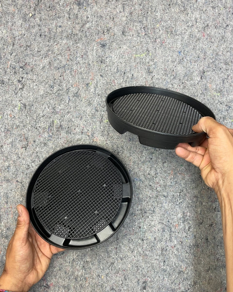 Black Round Plastic Plant Pot Saucer, 7.5"