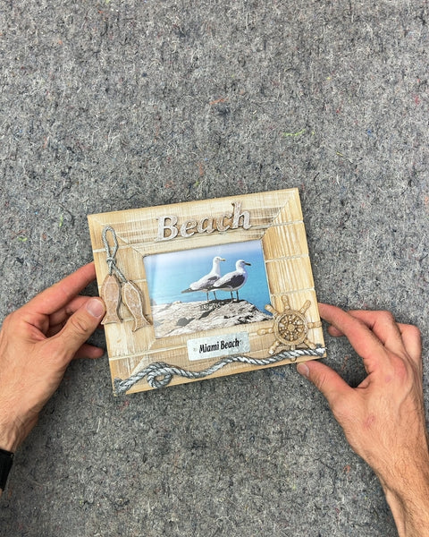 Miami Beach Wooden Picture Frame For A 3.5x5" Photo