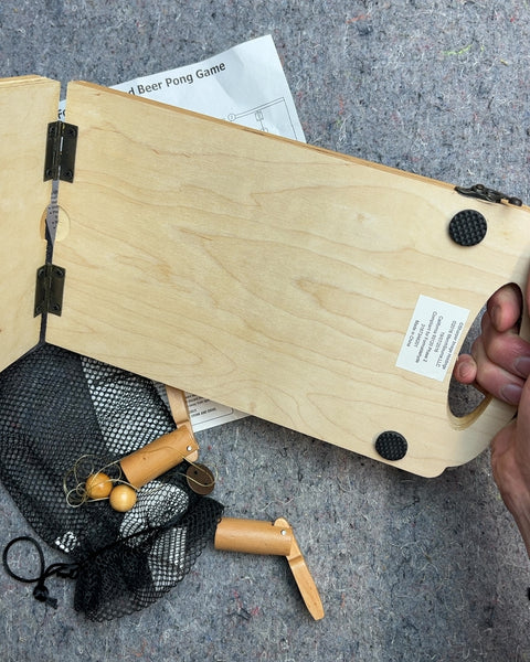 Foldable Wood Beer Pong Game