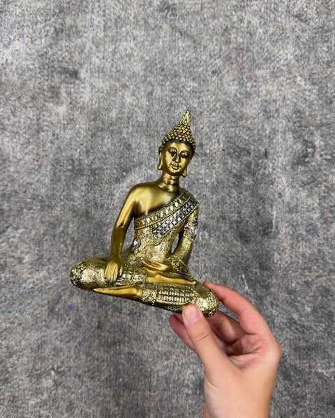 Gold Meditating Buddha Statue