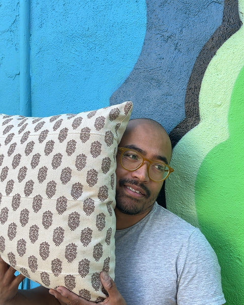 Patterned Throw Pillow, 19x19"