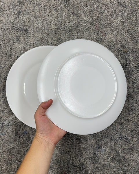 Set of 5 White Dinner Plates