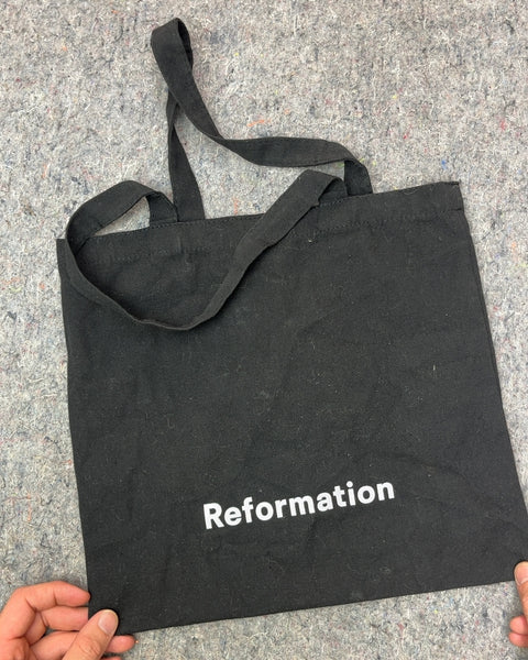 Reformation Black Canvas Tote Bag