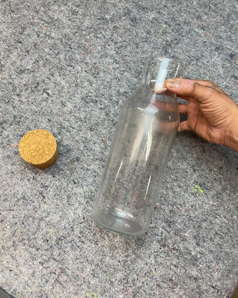 Glass Bottle with Cork Stopper