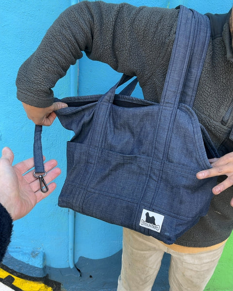 Dogo & More Denim Pet Carrier Bag For A Small Dog