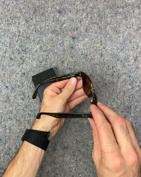 Ray-Ban Folding Wayfarer Sunglasses With Darker Havana Frame
