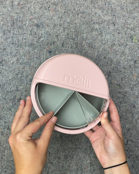 Melii Pink Round Divided Lunch Box