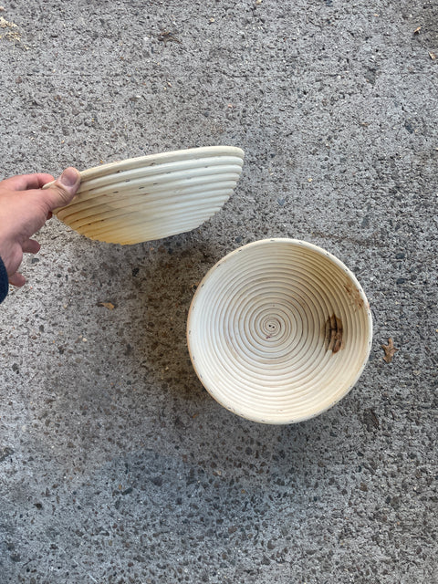 2 Raw Bamboo Bowls, 10" Wide