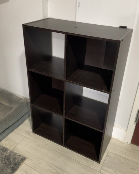 Six-Cube Storage Shelf, 24x10x35”
