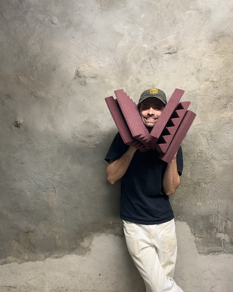 Burgundy Acoustic Foam Panels, 10x10"