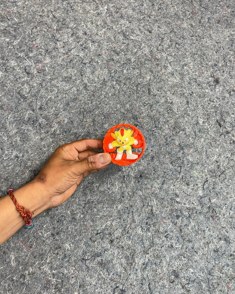 Yellow Sonic The Hedgehog Figure in Orange Ring
