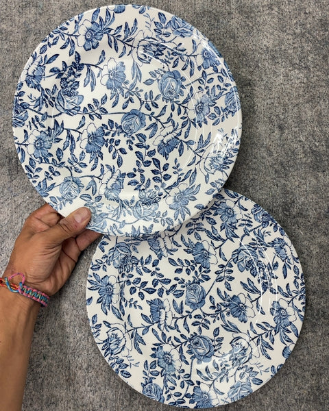 Churchill Blue Floral Dinner Plates