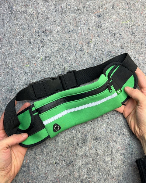 Green TD Running Belt with Reflective Stripe