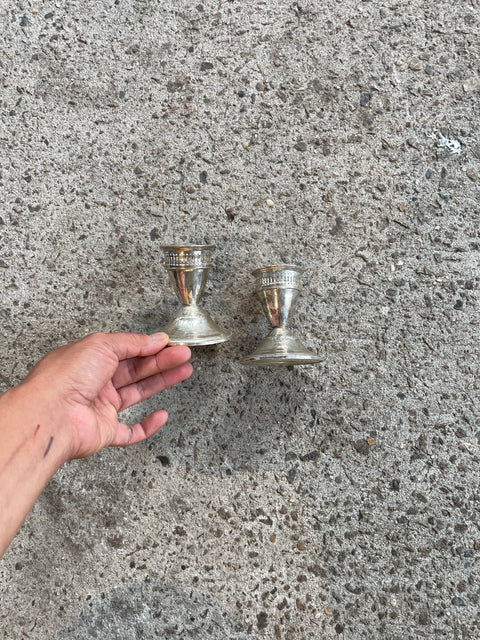 Sterling Silver Candle Holders