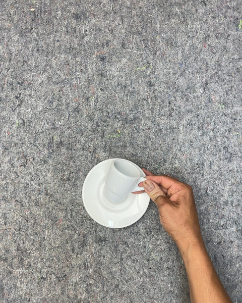 White Espresso Cup and Saucer