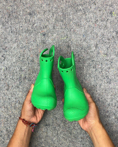 Crocs Kids Green Rain Boots, C7