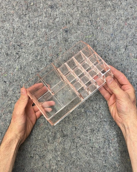 Pink Acrylic Makeup Organizer