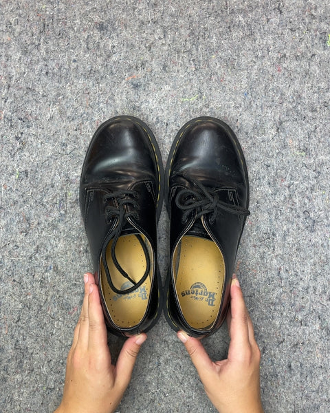 Dr. Martens Black Leather Oxford Shoes, Sz US 7M, EU 39