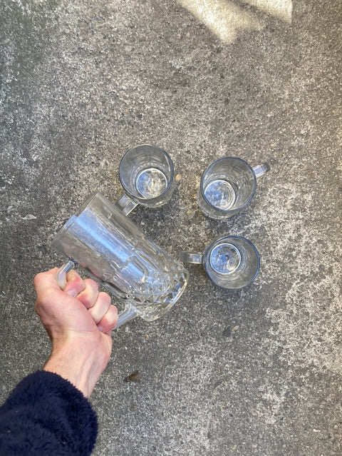 4 Glass Mugs