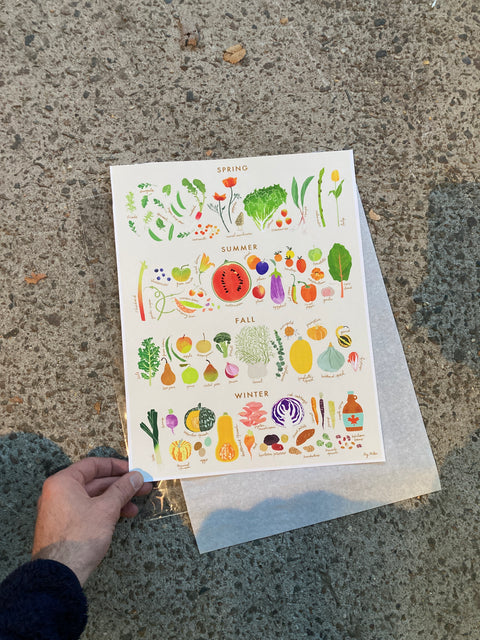 Beautiful Aly Miller Veggies x Season Print, 11x14”