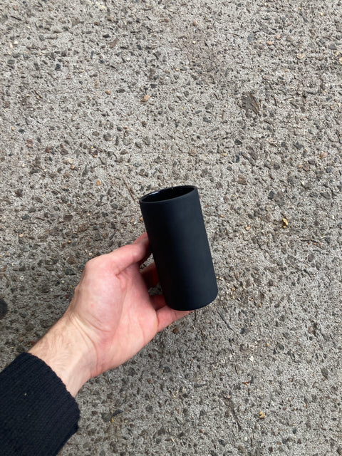 Minimalist CB2 Black Toothbrush Holder